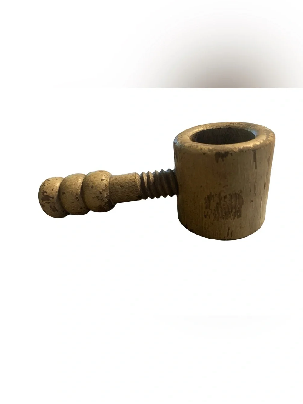 VINTAGE HAND TURNED WOODEN‎ NUT CRACKER SCREW TYPE